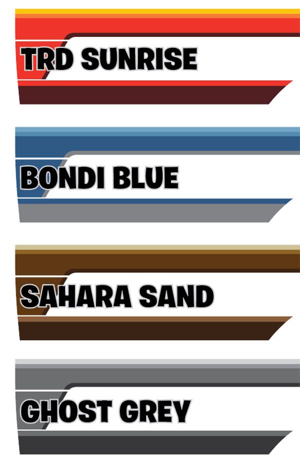 70 Series Land Cruiser Decal Body Stripe Kit (Tweed) - 76 Series (2007-)