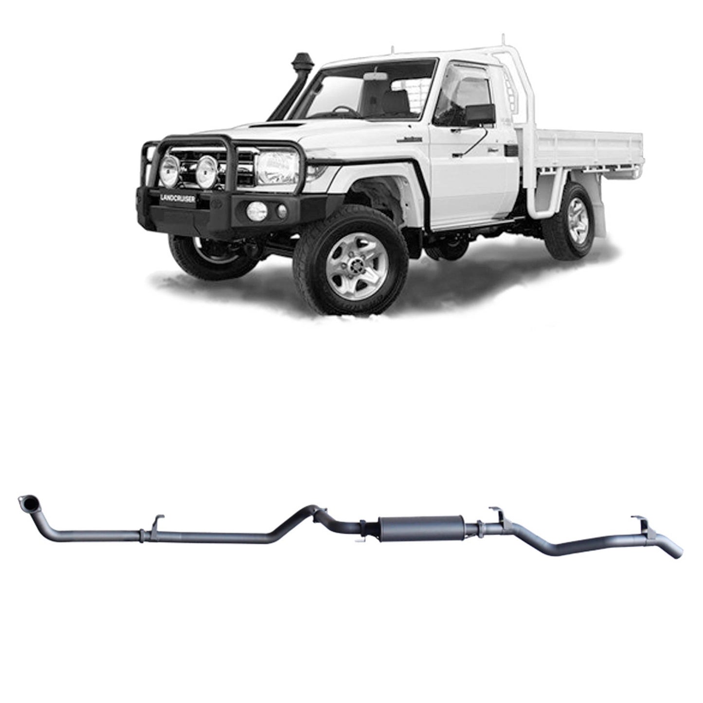 Toyota Land Cruiser Redback Extreme Duty Exhaust for Toyota Landcruiser 79 Series 4.2L TD (01/2001 - 01/2007)