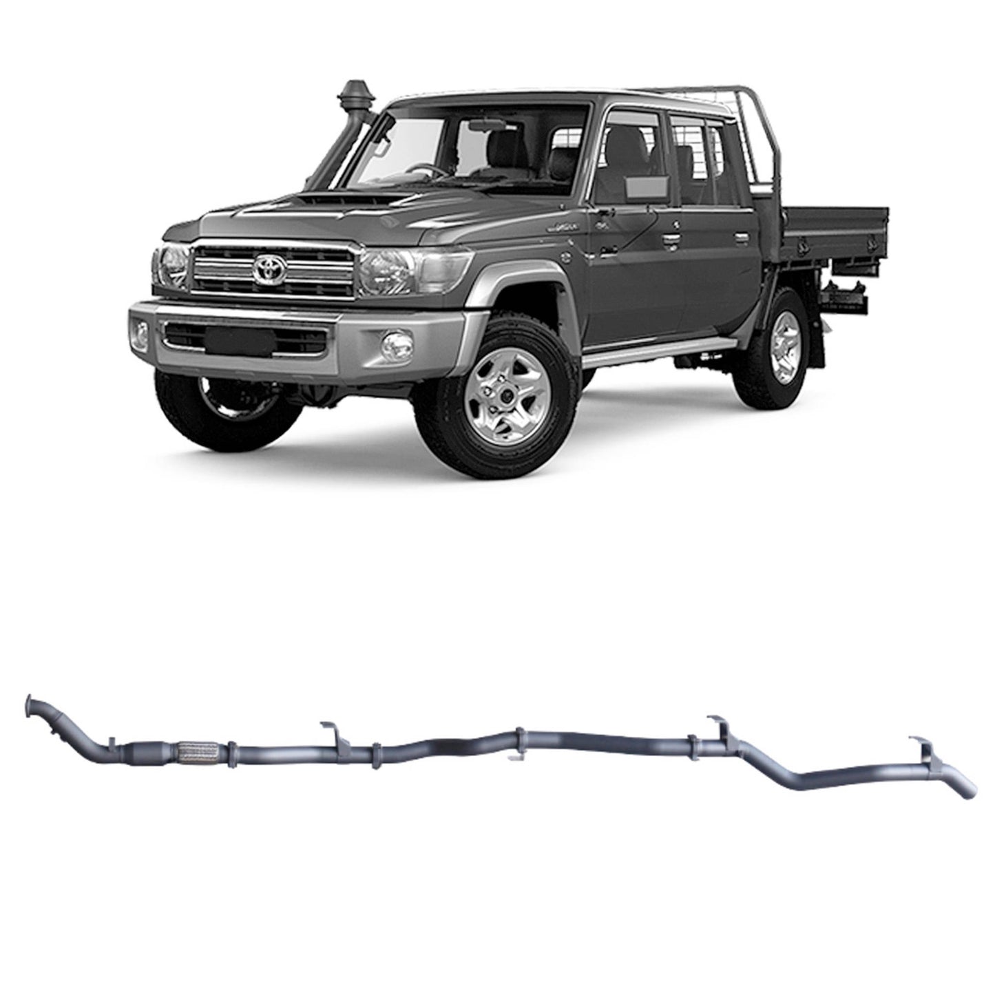 Toyota Land Cruiser Redback Extreme Duty Exhaust for Toyota Landcruiser 79 Series Double Cab (01/2012 - 10/2016)