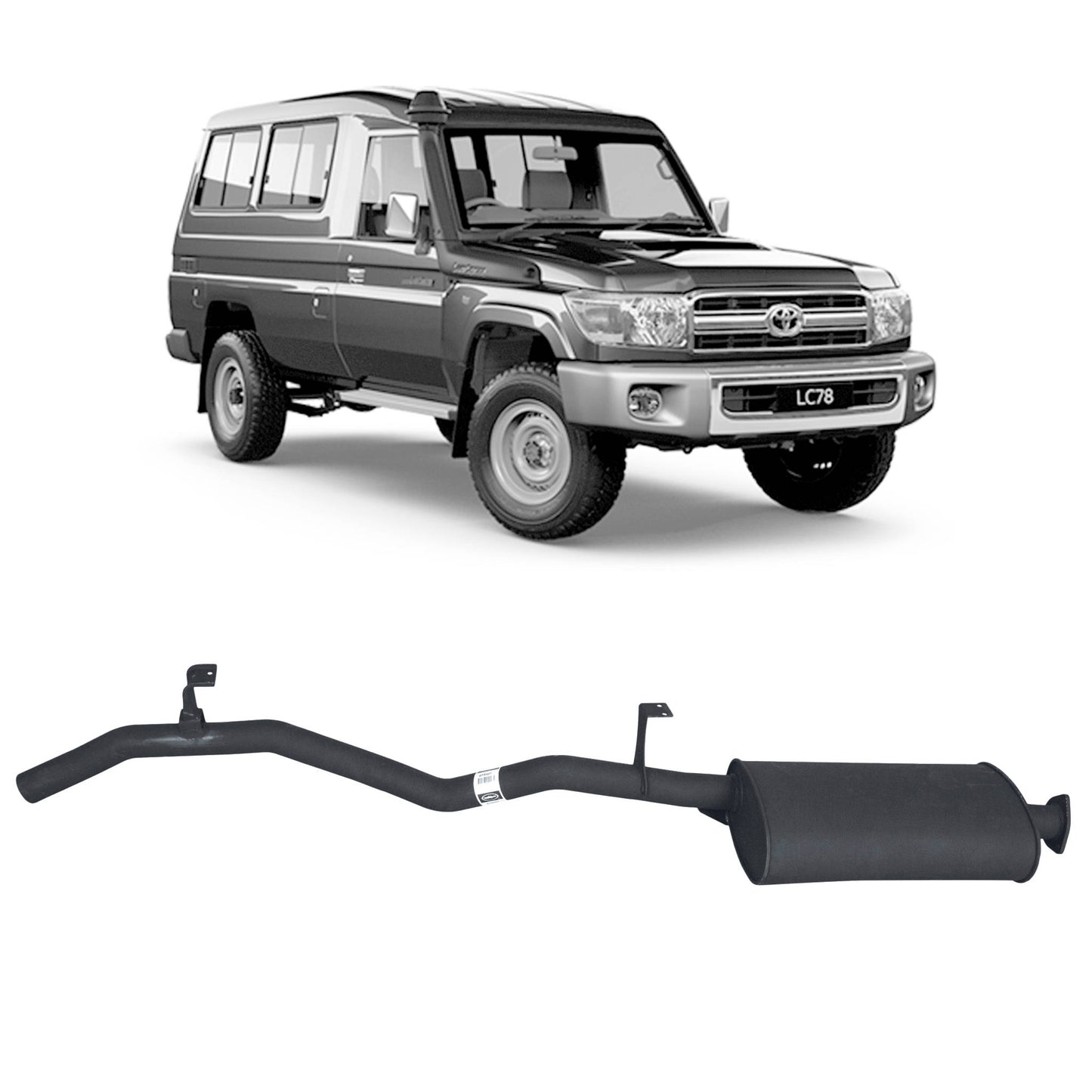 Toyota Land Cruiser Redback Performance Exhaust System for Toyota Landcruiser 75/78 Series 4.2L 1HZ